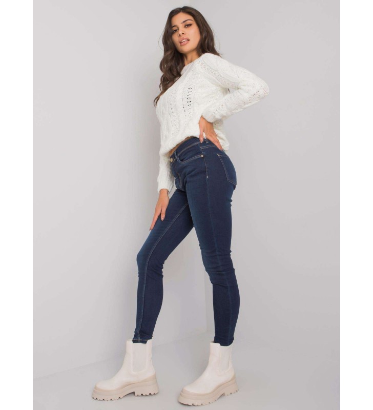 Spodnie jeans D85035C62220D253 ciemny niebieski