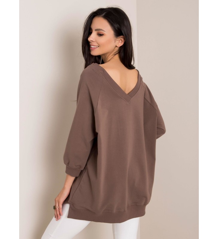 Bluza bez kaptura RV-BL-5676.09 brązowy