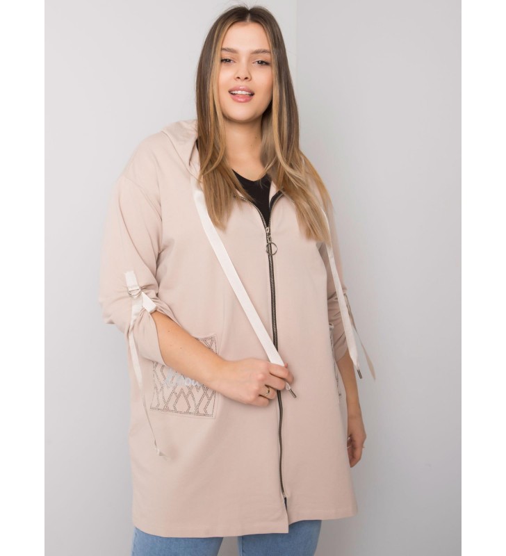 Bluza plus size RV-BL-6795.84 beżowy