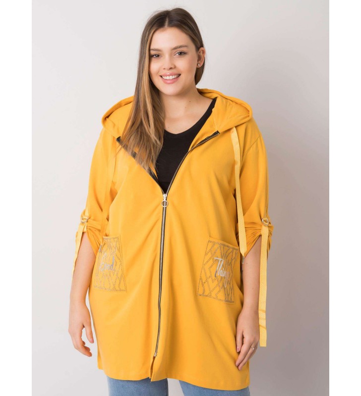 Bluza plus size RV-BL-6795.84 ciemny żółty