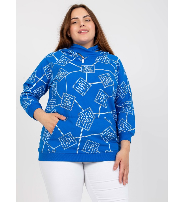 Bluza plus size RV-BL-7566.69P ciemny niebieski