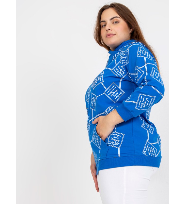 Bluza plus size RV-BL-7566.69P ciemny niebieski