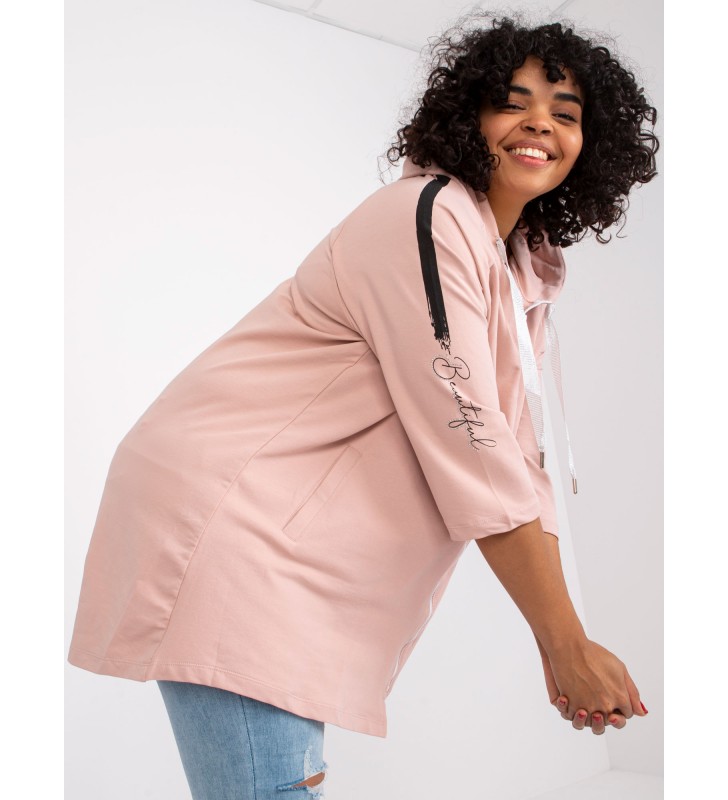 Bluza plus size RV-BL-6796.86 jasny różowy