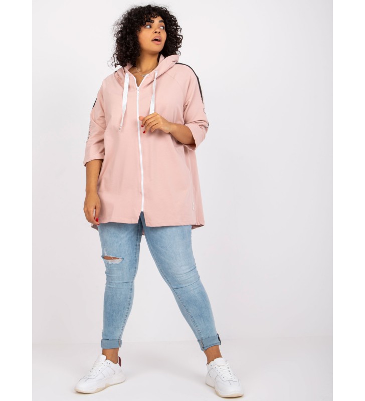 Bluza plus size RV-BL-6796.86 jasny różowy