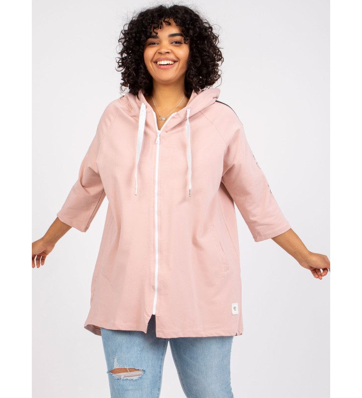 Bluza plus size RV-BL-6796.86 jasny różowy