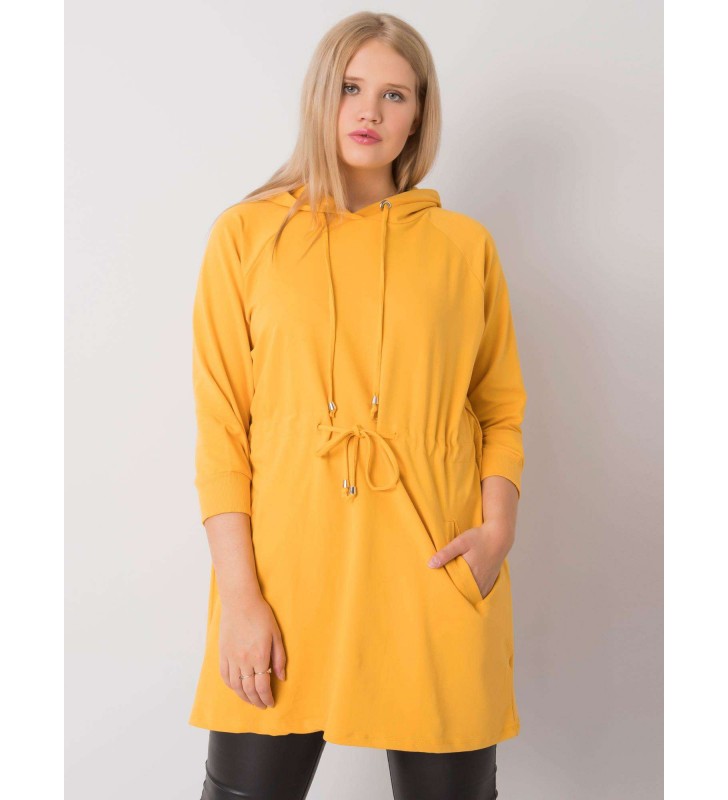 Bluza plus size RV-BL-6853.10P ciemny żółty