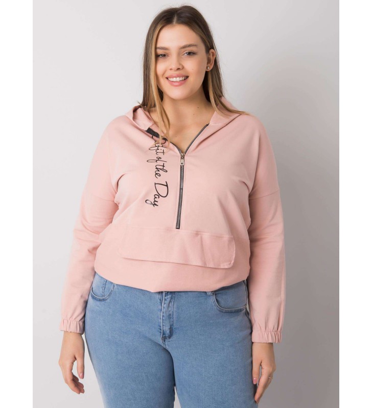 Bluza plus size RV-BL-7179.27 jasny różowy