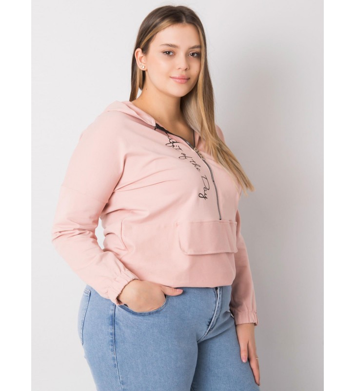 Bluza plus size RV-BL-7179.27 jasny różowy