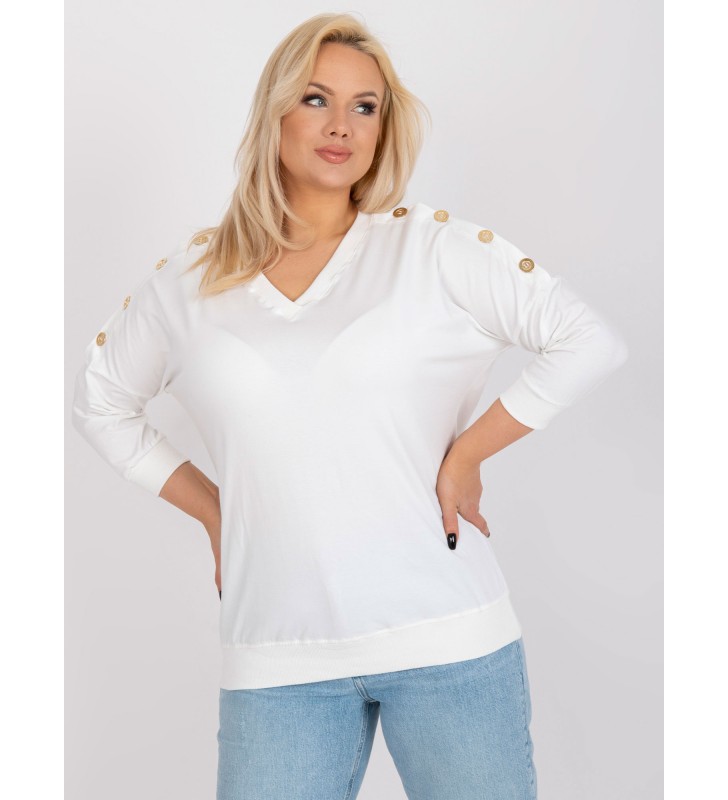 Bluzka plus size RV-BZ-7728.74P ecru