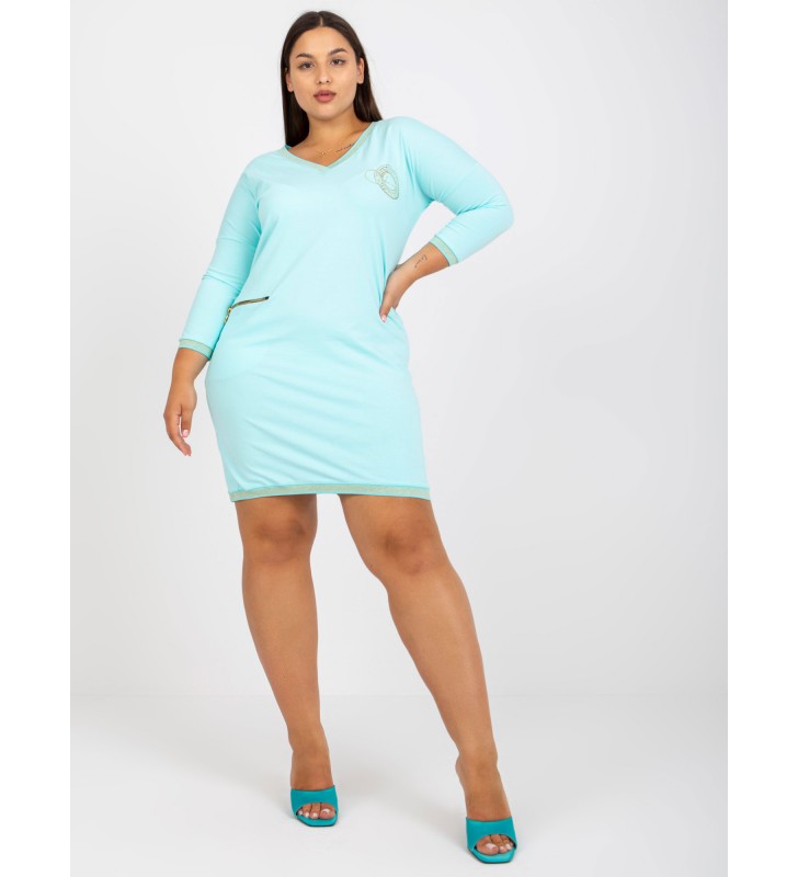 Tunika tunika plus size RV-TU-7740.05P mietowy