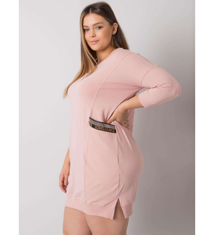 Sukienka plus size RV-SK-6836.55P jasny różowy