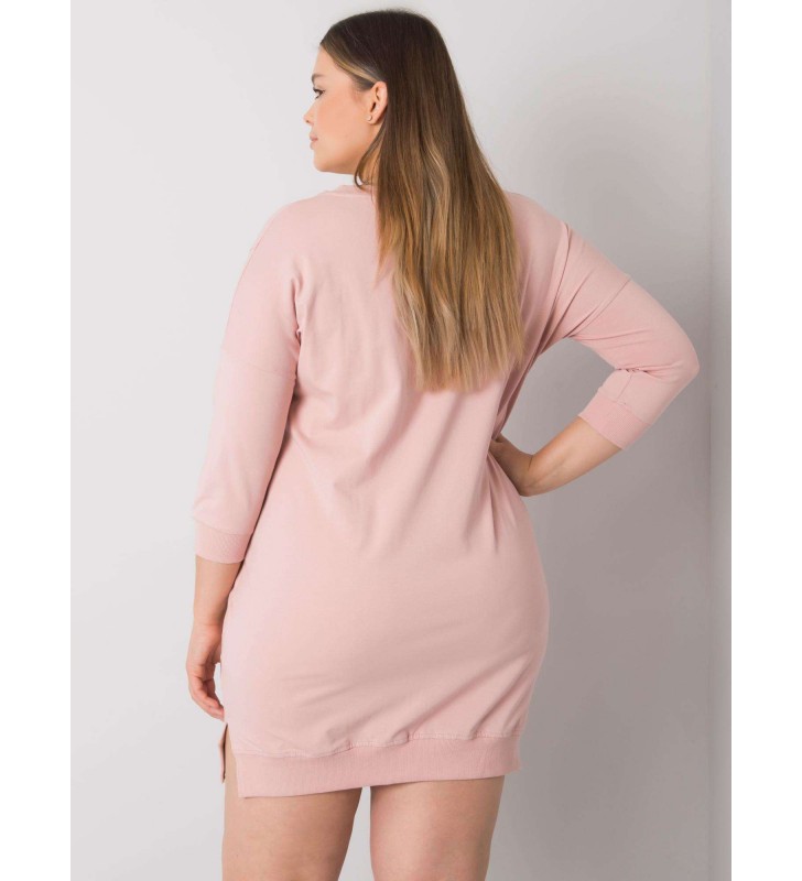 Sukienka plus size RV-SK-6836.55P jasny różowy