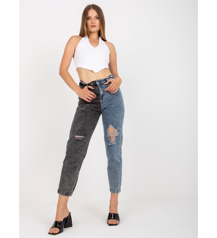 Spodnie jeans jeansowe RO-SP-PNT-01-1.70 czarno-niebieski