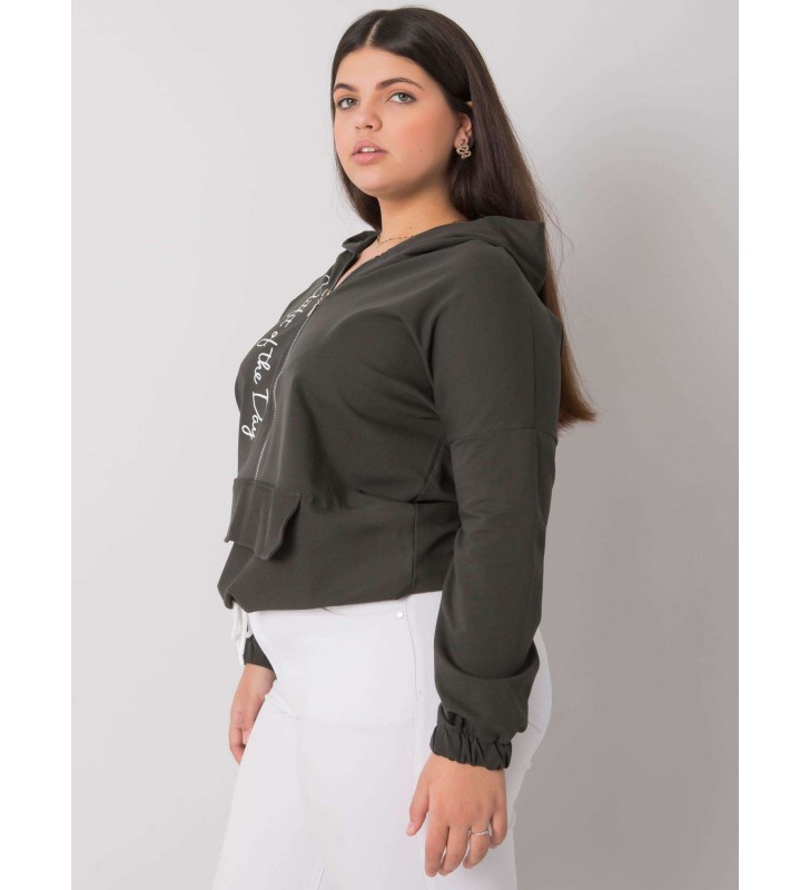 Bluza plus size RV-BL-7179.27 ciemny khaki