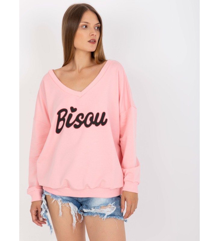 Bluza z nadrukiem FA-BL-7917.55 jasny różowy