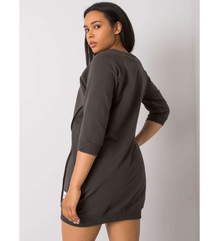 Sukienka plus size RV-SK-6847.59P ciemny khaki