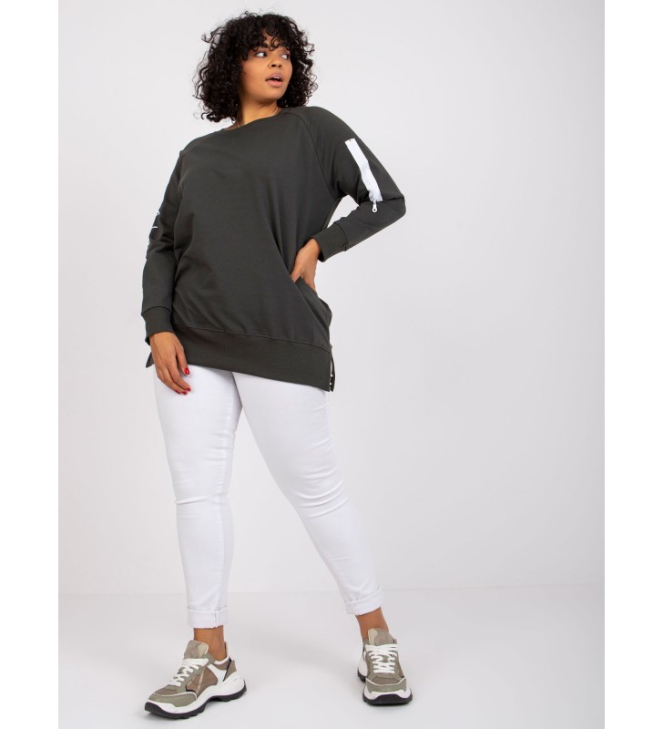 Tunika tunika plus size RV-TU-7158.76P ciemny khaki