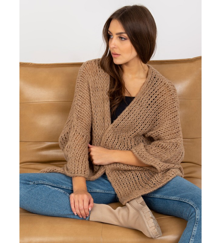 Sweter kardigan TW-SW-BI-M2202.29X ciemny bezowy