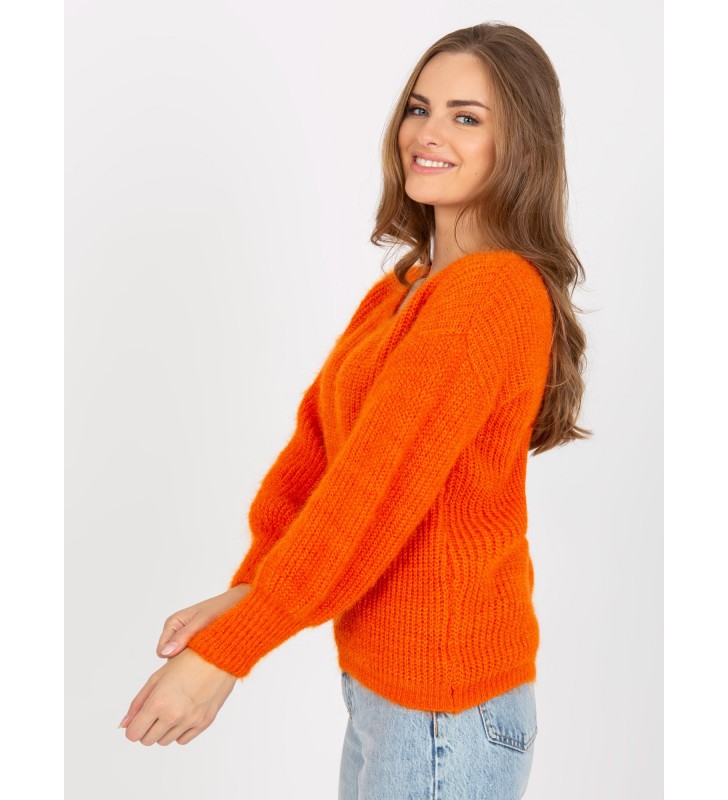 Sweter klasyczny TW-SW-BI-9029.84 pomarańczowy