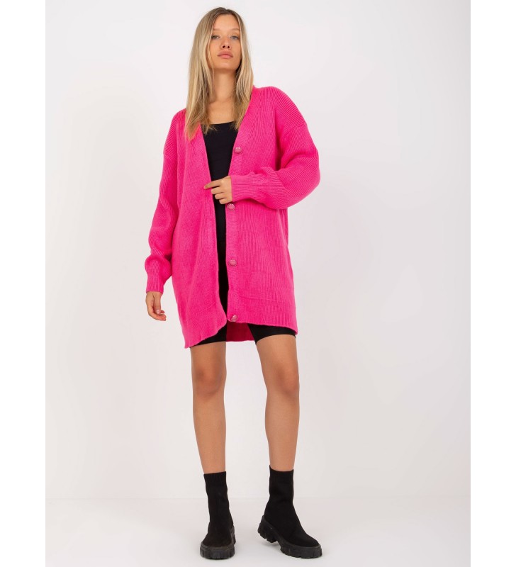 Sweter rozpinany LC-SW-0267.06X fluo różowy