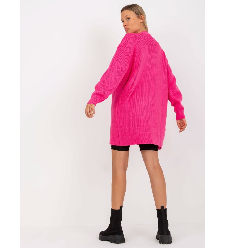 Sweter rozpinany LC-SW-0267.06X fluo różowy