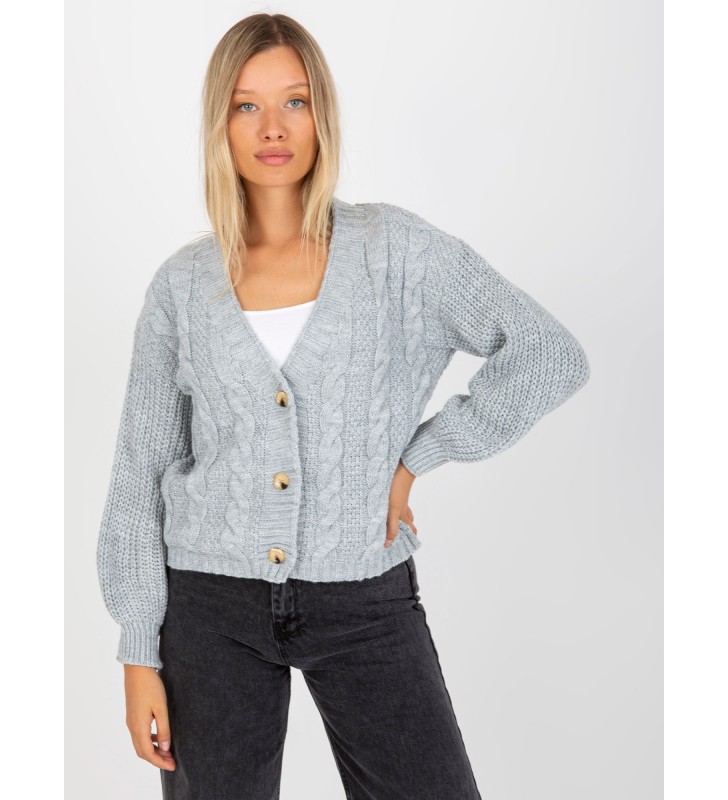 Sweter rozpinany TW-SW-BI-6030.02 szary