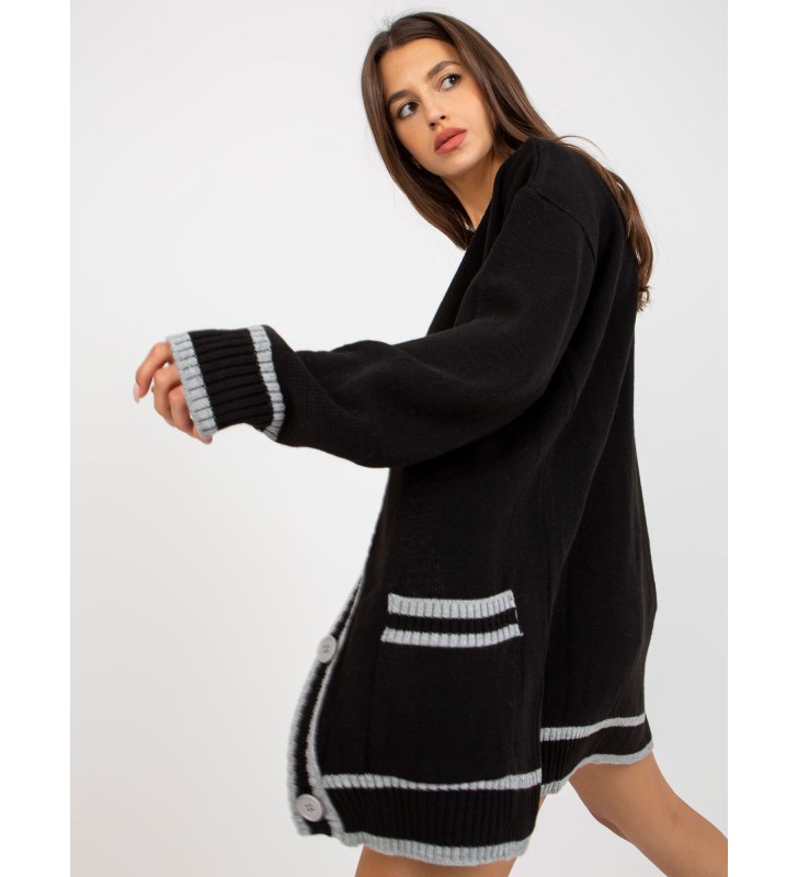 Sweter rozpinany LC-SW-0333.06X czarny