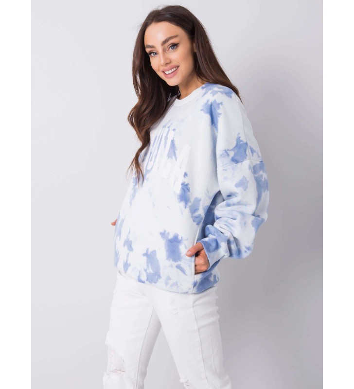 Bluza bez kaptura DS-BL-1118.60 biało-niebieski