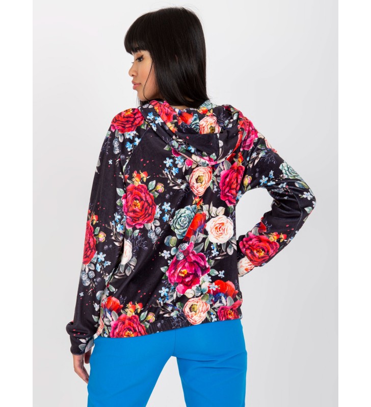 Bluza rozpinana RV-BL-8143.83P czarno-czerwony