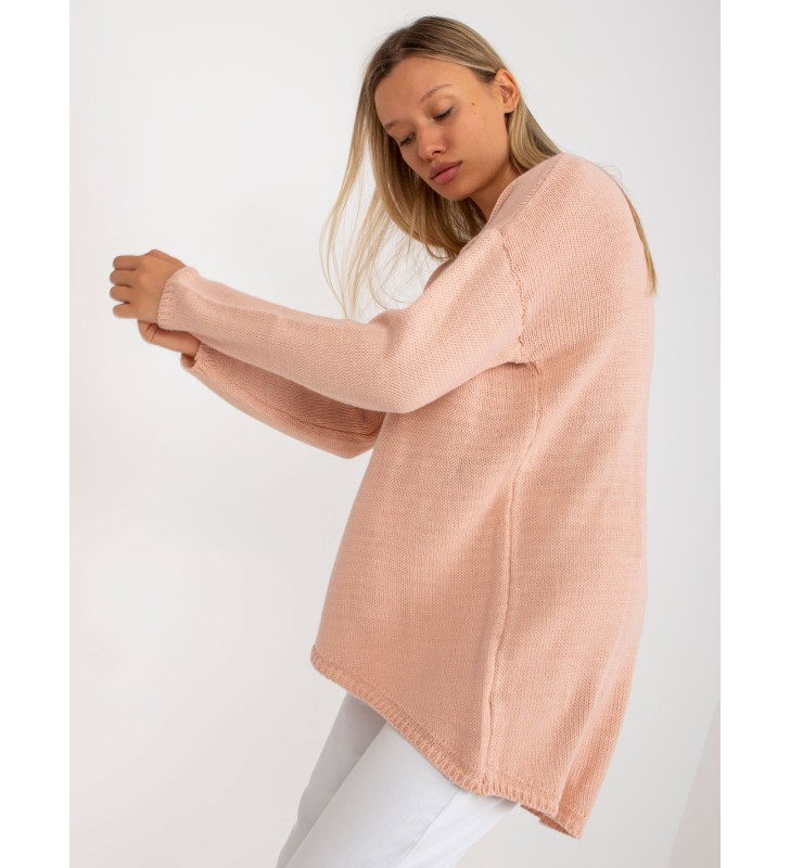 Sweter oversize TW-SW-BI-1222.13X jasny różowy