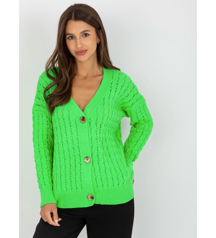 Sweter rozpinany LC-SW-8036.74P fluo zielony