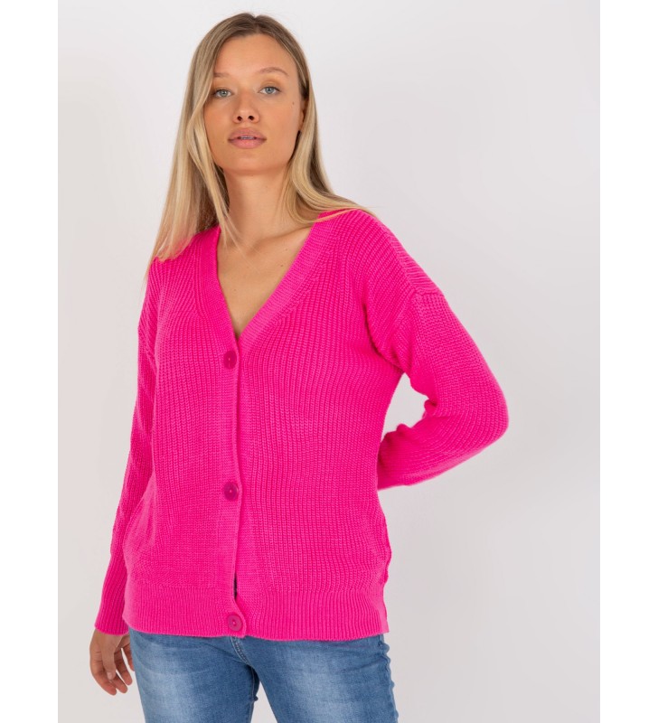 Sweter rozpinany LC-SW-0321.06X fluo różowy