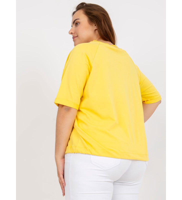 Bluzka plus size RV-BZ-7673.49P żółty