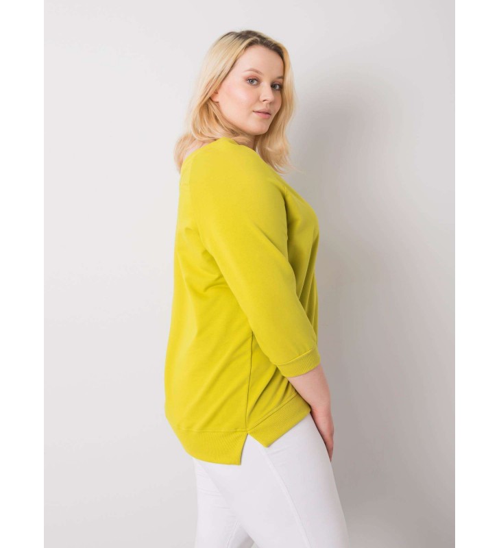 Bluza plus size RV-BL-6295.03X limonkowy