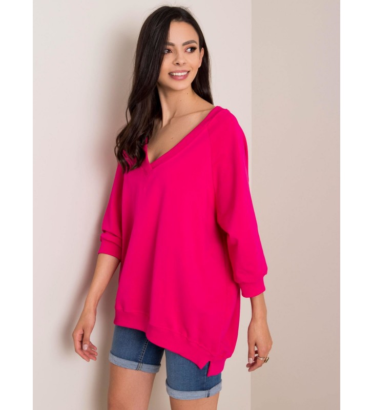 Bluza bez kaptura RV-BL-5676.09 fuksjowy