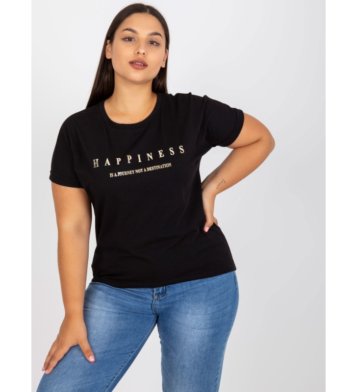 T-shirt plus size RV-TS-7776.02P czarny