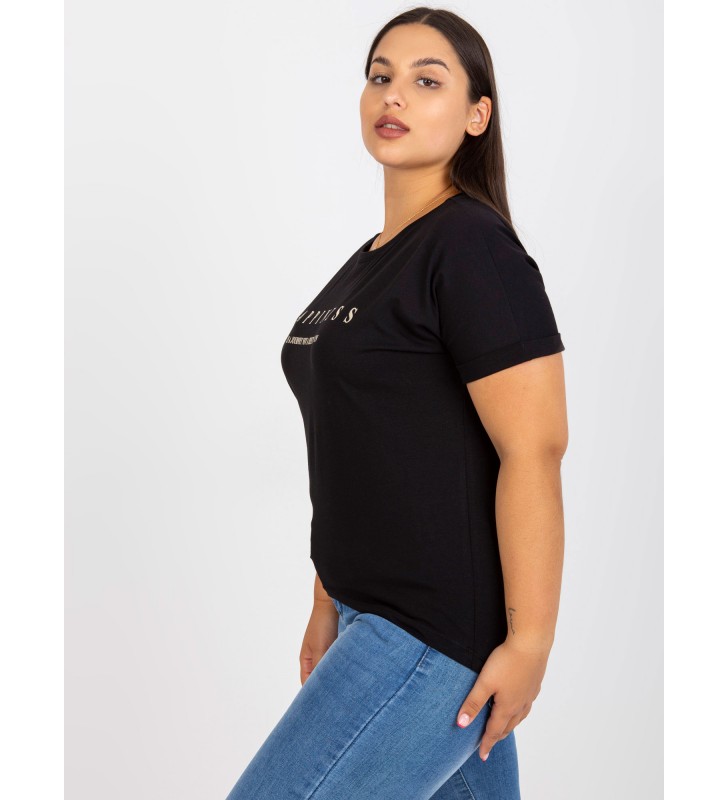 T-shirt plus size RV-TS-7776.02P czarny