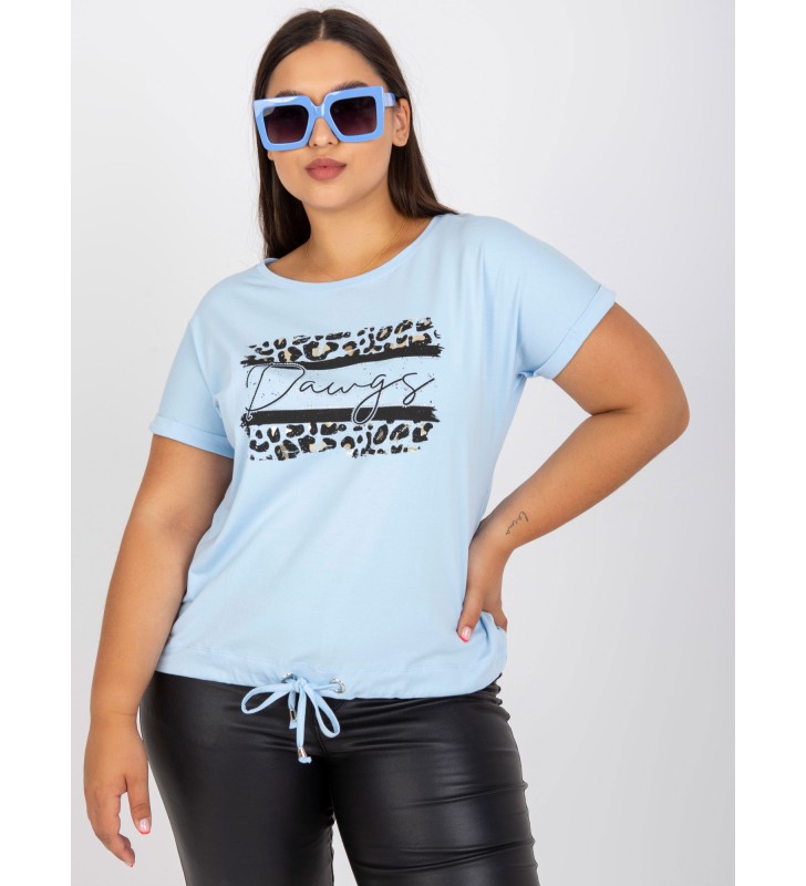 T-shirt plus size RV-TS-7657.68P jasny niebieski