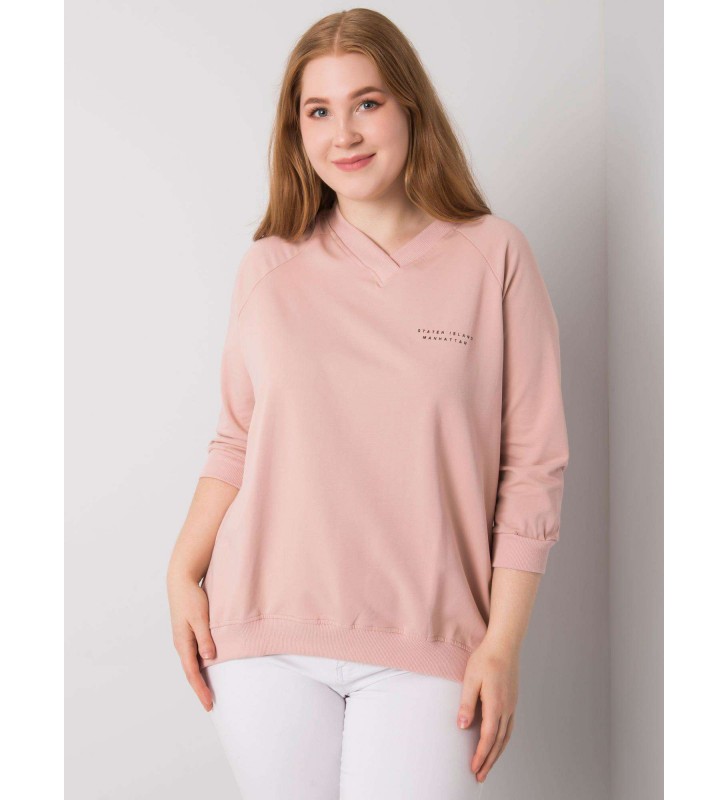 Bluza bez kaptura RV-BL-6852.22P jasny różowy