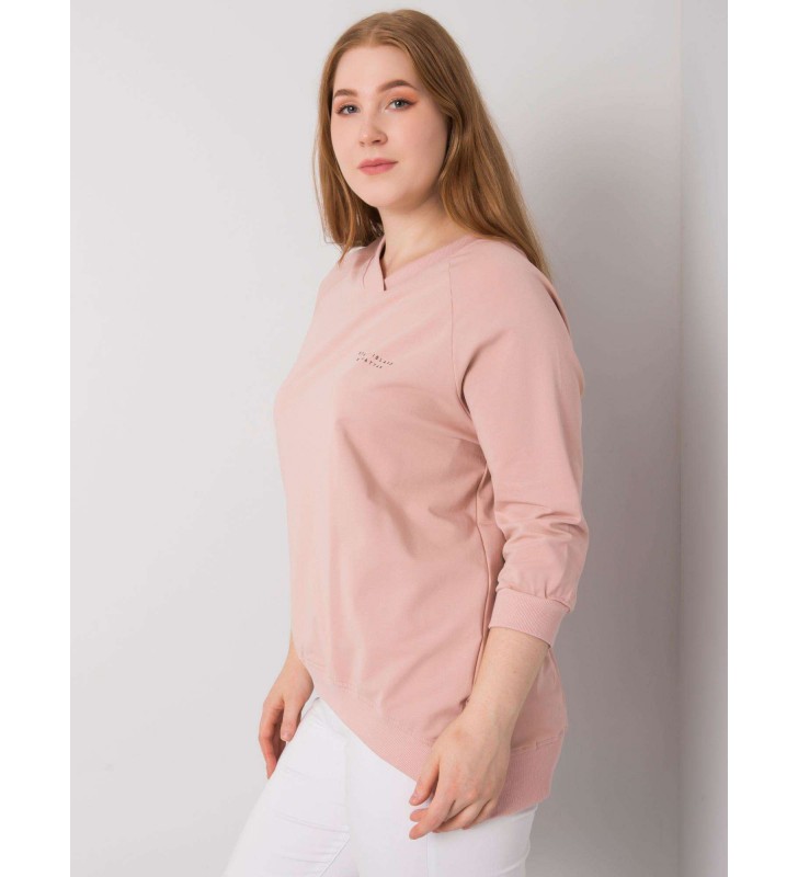 Bluza bez kaptura RV-BL-6852.22P jasny różowy