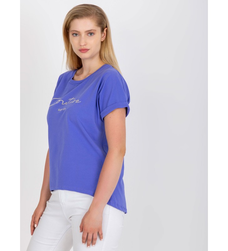 T-shirt plus size RV-TS-7775.66P fioletowy