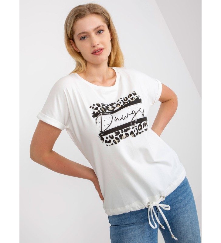 T-shirt plus size RV-TS-7657.68P biały