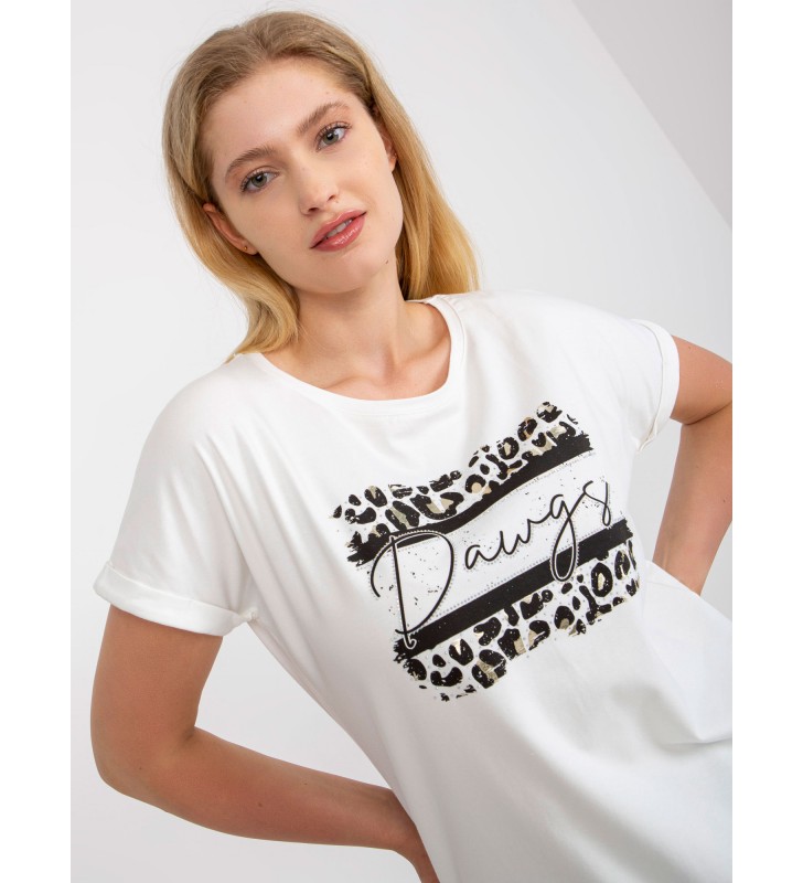 T-shirt plus size RV-TS-7657.68P biały