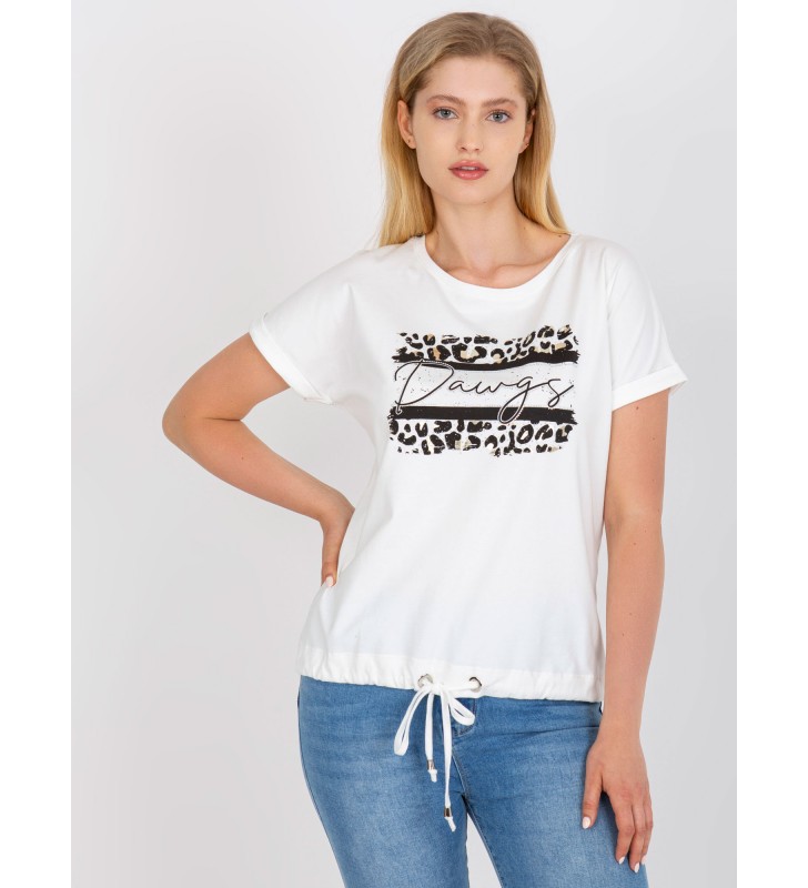 T-shirt plus size RV-TS-7657.68P biały