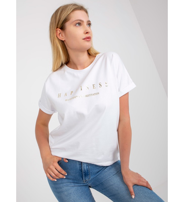 T-shirt plus size RV-TS-7776.02P biały