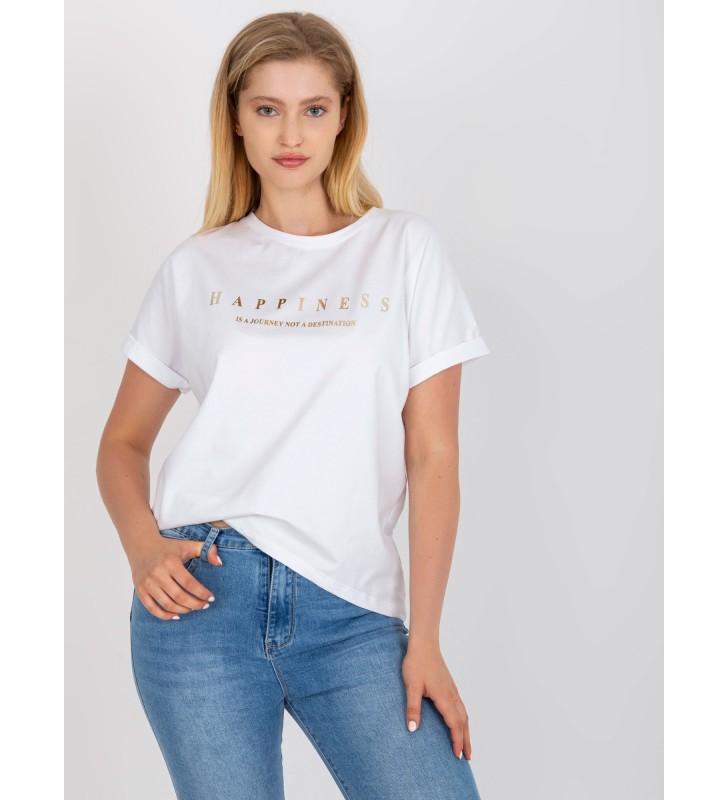 T-shirt plus size RV-TS-7776.02P biały