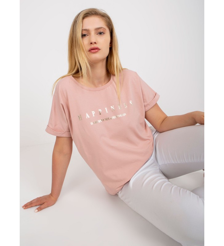 T-shirt plus size RV-TS-7776.02P jasny różowy