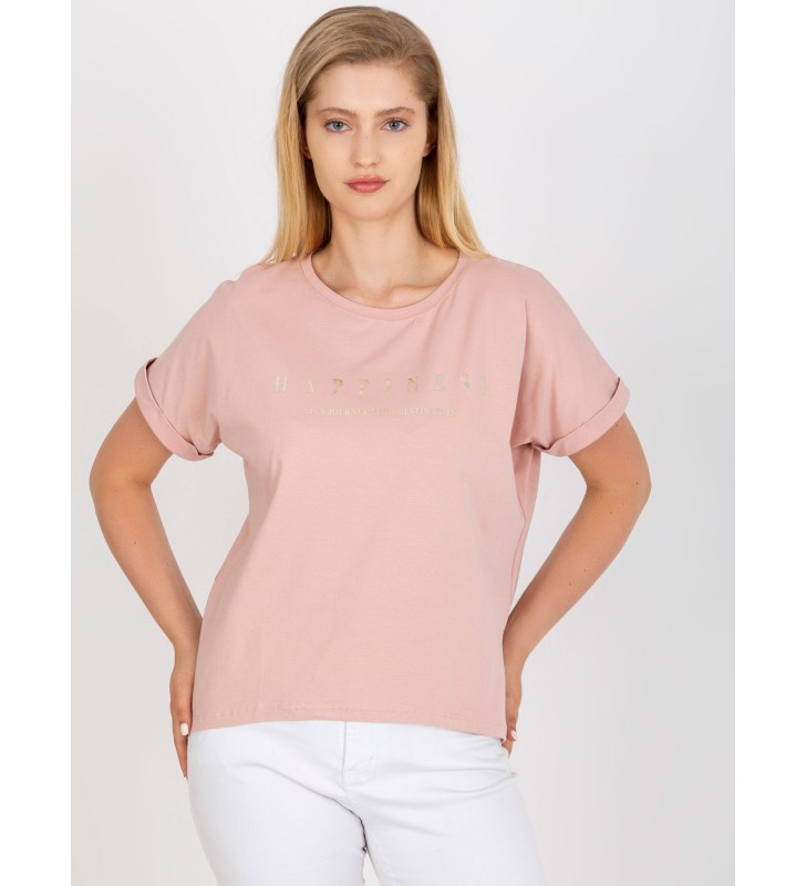 T-shirt plus size RV-TS-7776.02P jasny różowy