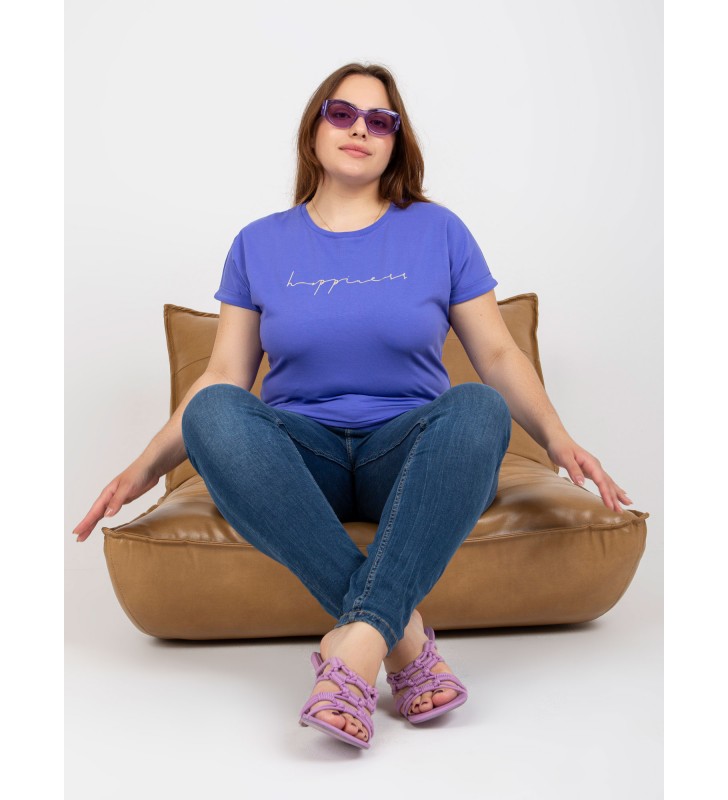 T-shirt plus size RV-TS-7774.16P fioletowy