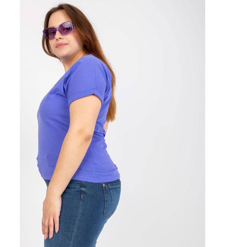 T-shirt plus size RV-TS-7774.16P fioletowy